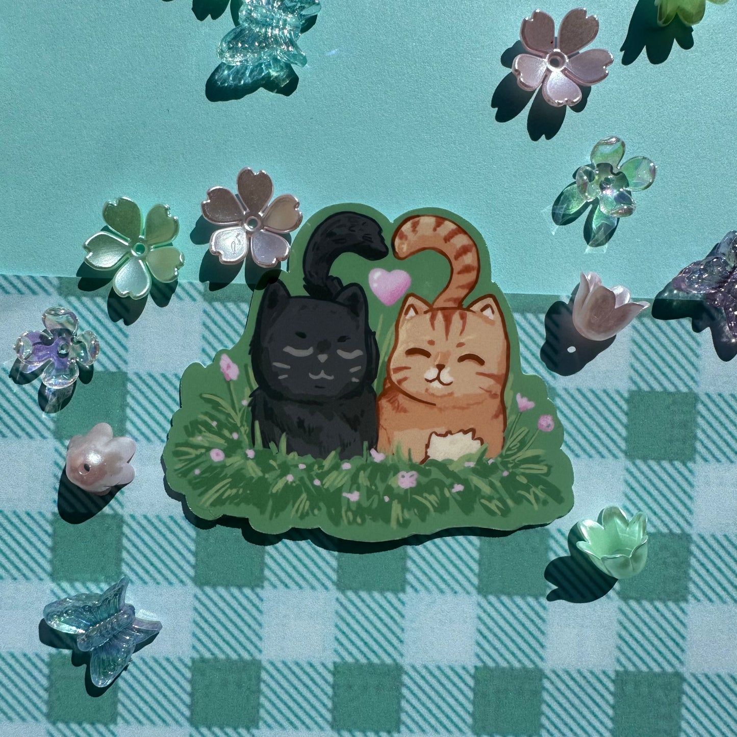 Cats in love stickers