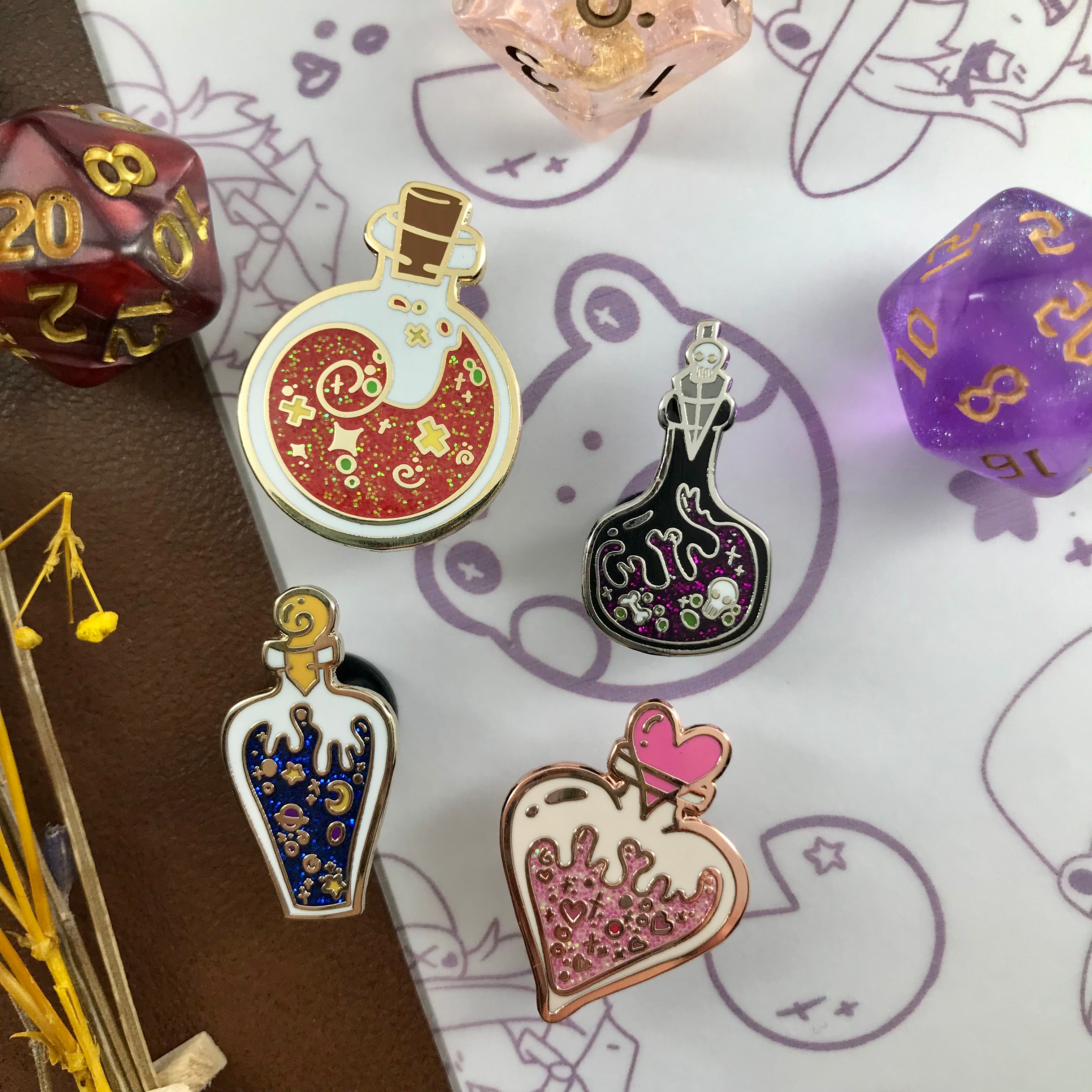 Potions Enamel Pins – Pondpartystudios