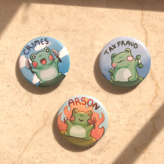 Crime frogs Button