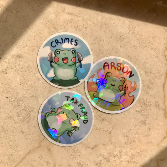 Crime frog Stickers